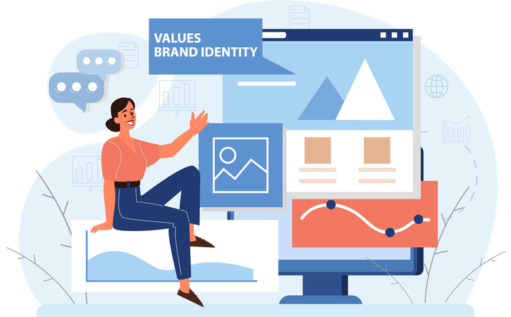 Values brand identity  Illustration