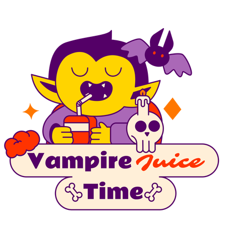 L'heure du jus de vampire  Illustration