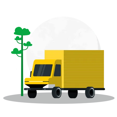 Transporte Logistica Caminhao Ilustração