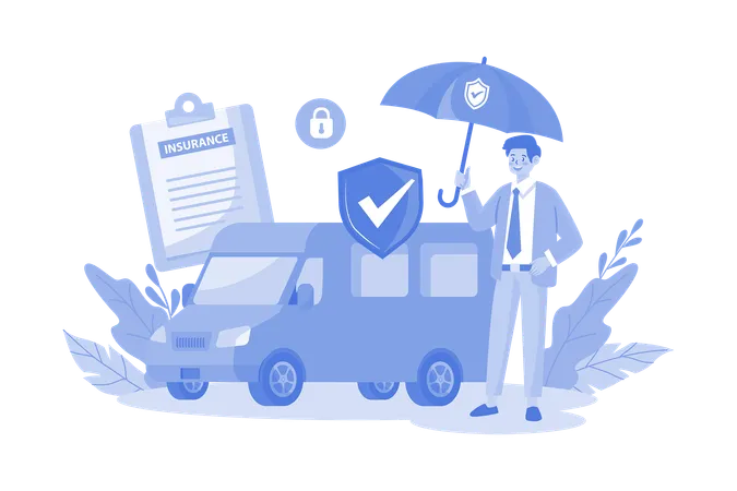 Van Insurance Covering Commercial And Personal Vans Illustration