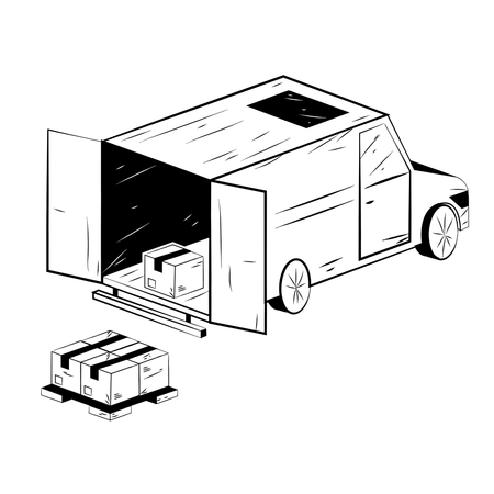 Van loading  Illustration