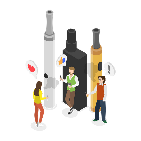 Vape Cigarettes and Portable Smoke Devices  Illustration