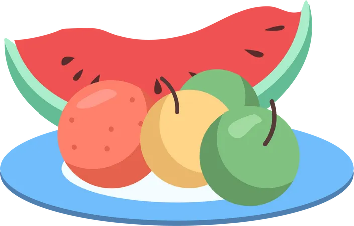Variedade de frutas  Ilustração