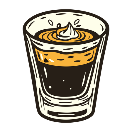 Vaso de espresso  Ilustración