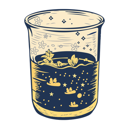 Vaso de cristal  Ilustración