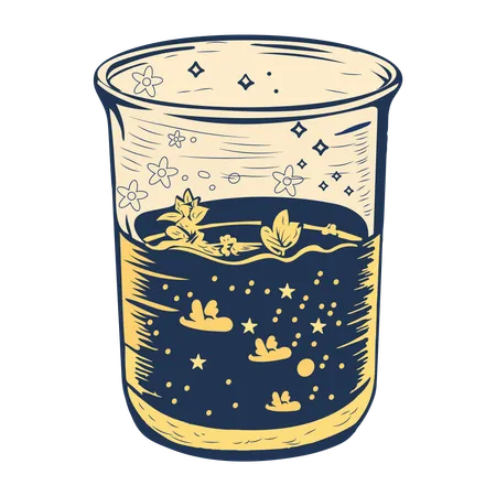 Vaso de cristal  Ilustración