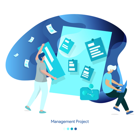 Vector Illustrations of Management Project  Illustration