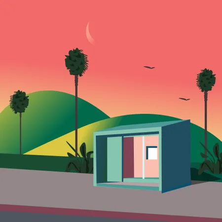 Vector of container house Illustration