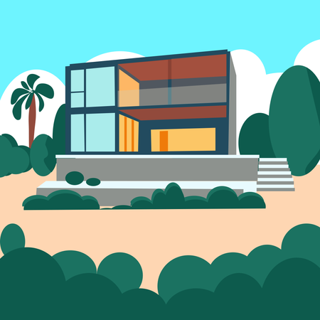 Vector of container house or container office Illustration