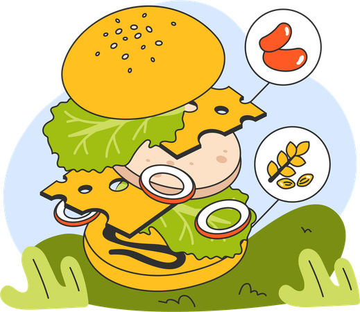 Vegan food  Illustration
