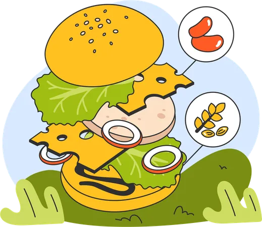 Vegan food  Illustration