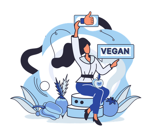 Vegan food and drink Illustration