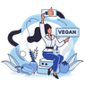 vegan food illustration svg