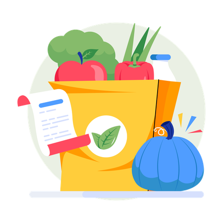 Vegan Supermarket  Illustration