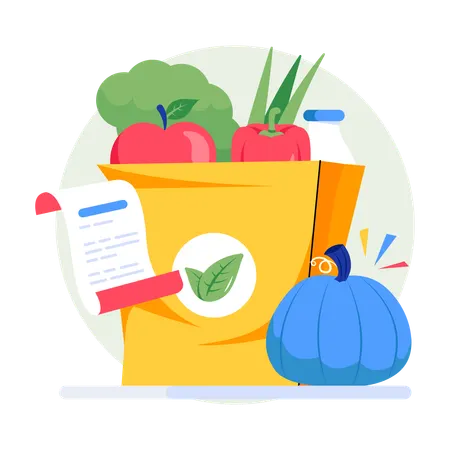 Vegan Supermarket  Illustration