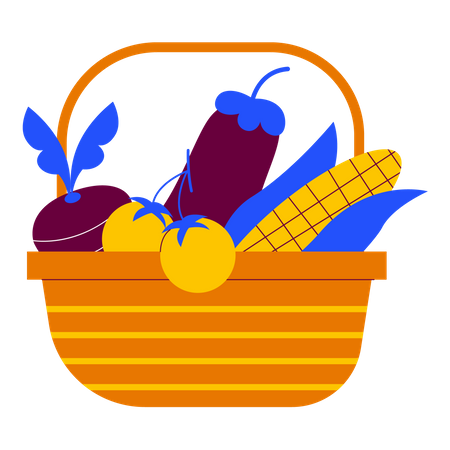 Vegetable basket Illustration