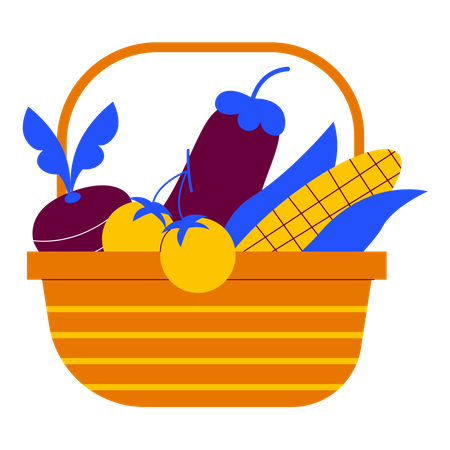 Vegetable basket  Illustration