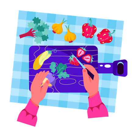 Vegetable cutting board  Illustration