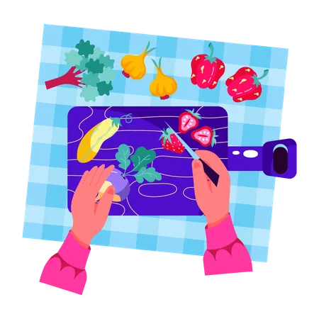 Vegetable cutting board  Illustration