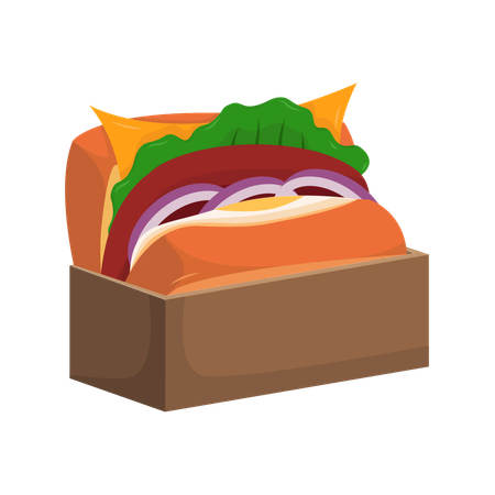 Vegetable Sandwich  Illustration