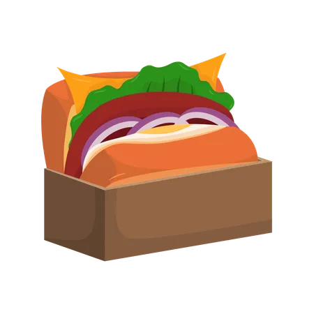 Vegetable Sandwich  Illustration