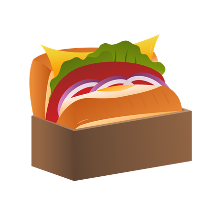 Vegetable Sandwich  Illustration