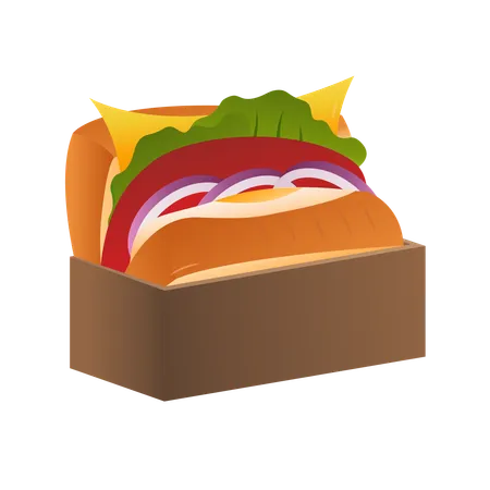 Vegetable Sandwich  Illustration