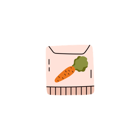 Vegetable seeds package  Illustration