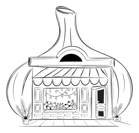 Vegetable Store  Illustration