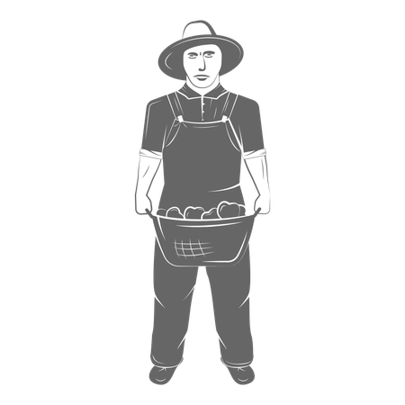 Vegetable vendor  Illustration