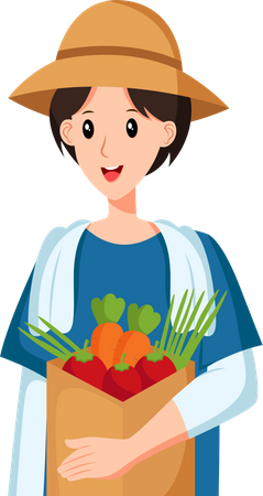 Vegetable Vendors  Illustration