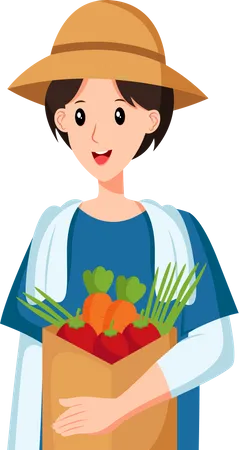 Vegetable Vendors  Illustration