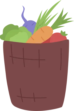 Vegetables basket Illustration