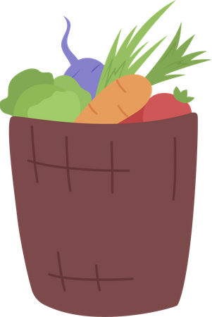 Vegetables basket  Illustration