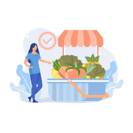 Vegetables Stoll  일러스트레이션