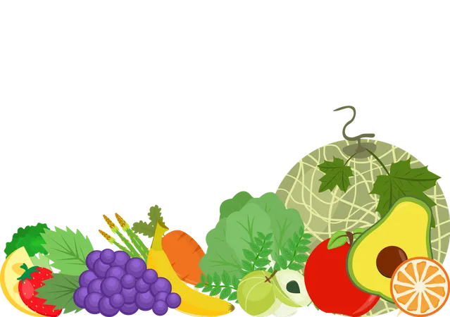 Vegetarian Diet Illustration