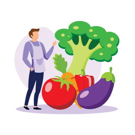 Vegetarian diet Illustration