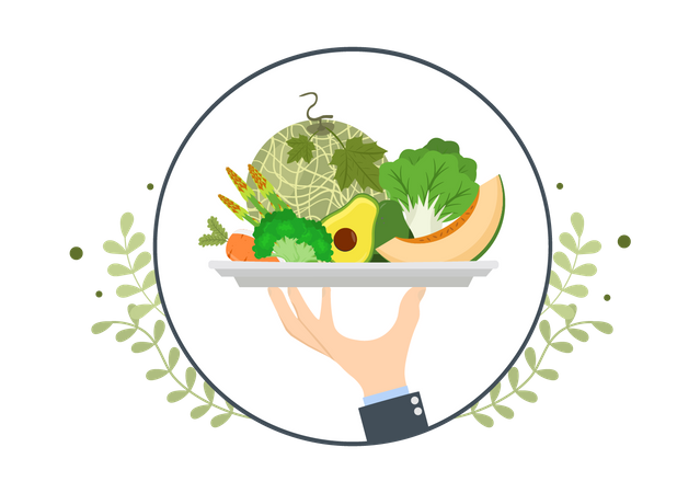 Vegetarian Dish Illustration