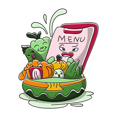 Vegetarian Menu  Illustration