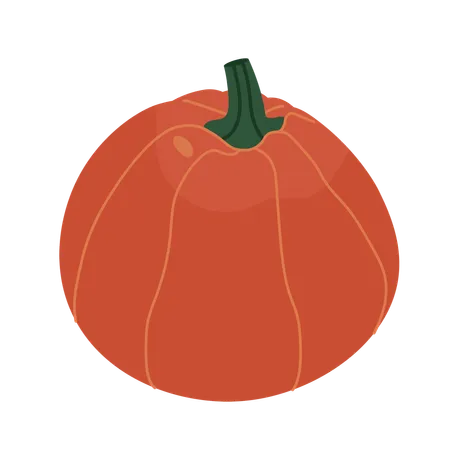 Vegetarian natural pumpkin  Illustration
