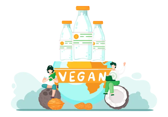 Vegetarianismo na vida real  Ilustração