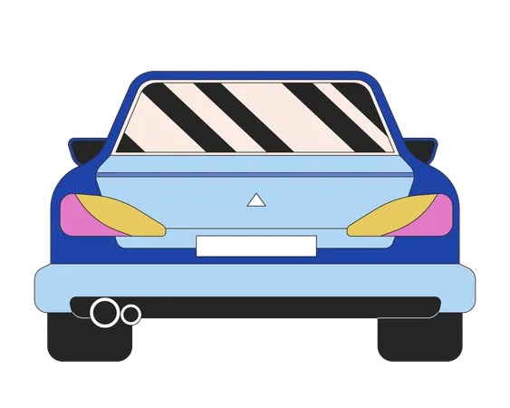 Vehicle back view  Illustration