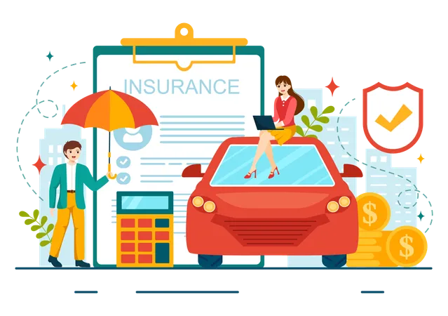 Vehicle Insurance  Illustration