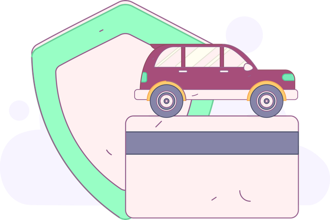 自動車保険  イラスト