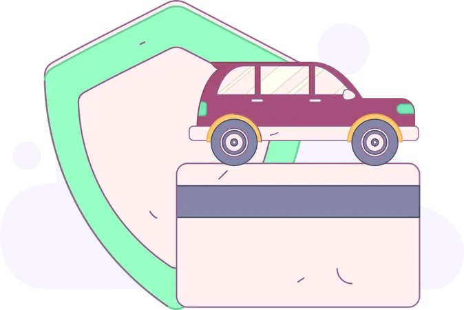 自動車保険  イラスト