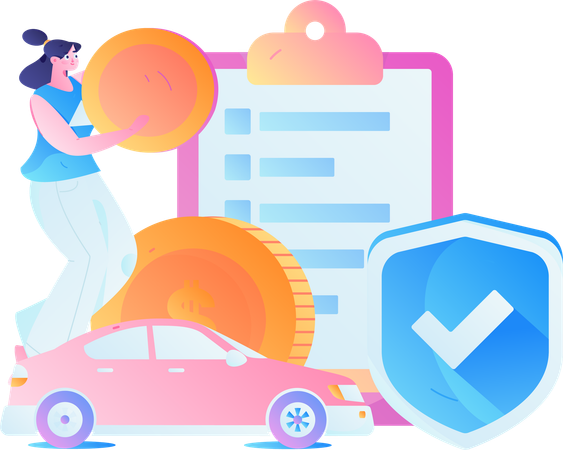 Vehicle Insurance  Illustration