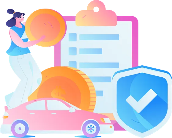 Vehicle Insurance  Illustration