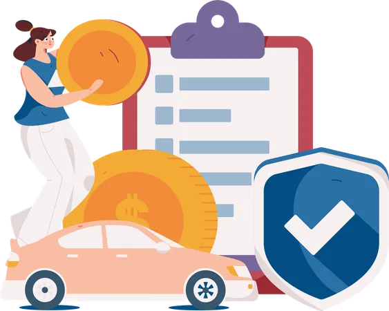 Vehicle Insurance  Illustration