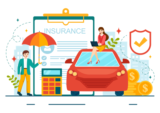 Vehicle Insurance  Illustration