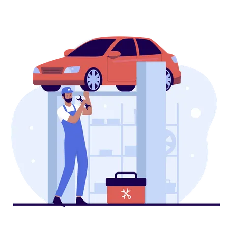 Vehicle Maintenance  Illustration